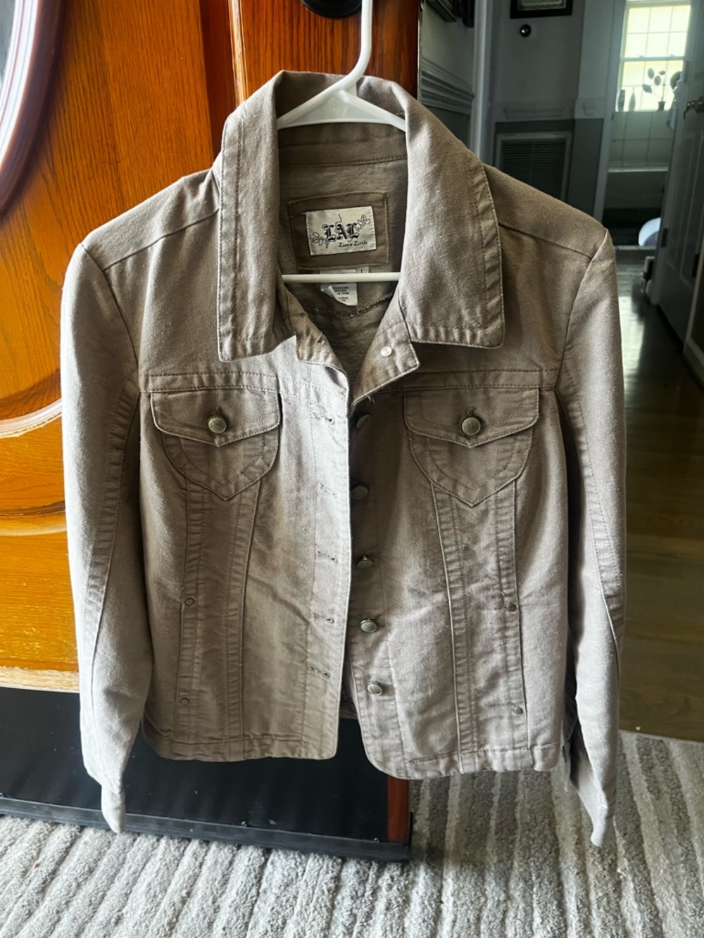 Live a Little Women's Taupe Jean Jacket
